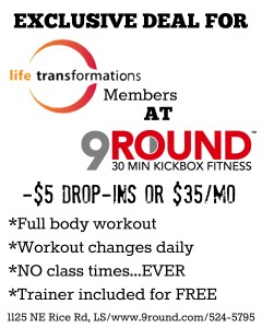 Life Transformations Fitness 9Round Fitness Flyer