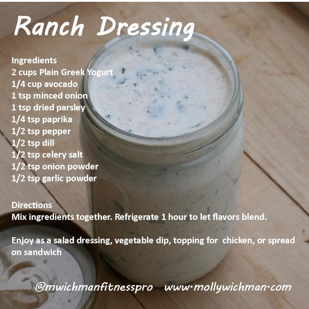 molly wichman fitness recipe ranch dressing