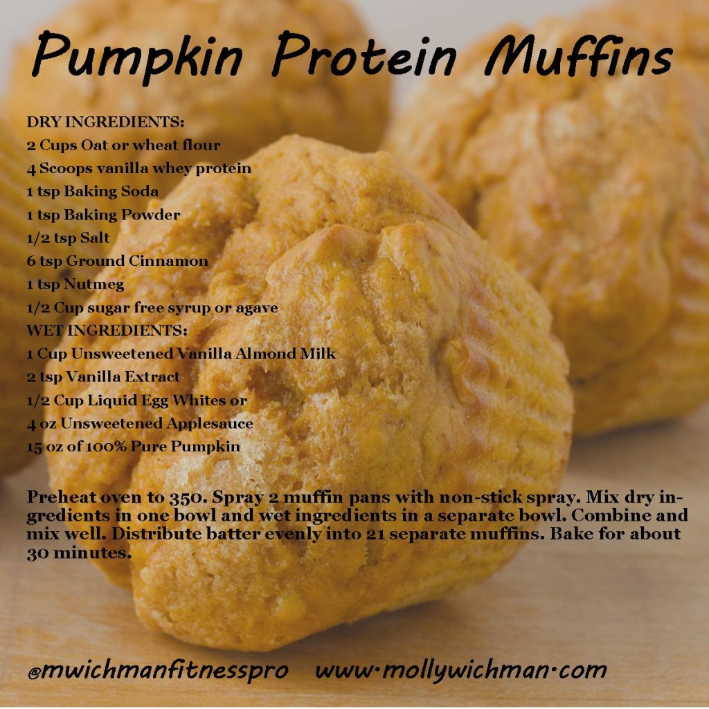 molly wichman fitness pumpkin protein muffins